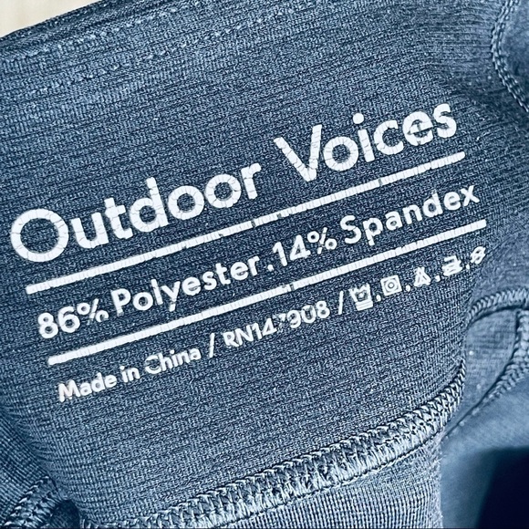 OUTDOOR VOICES Crop Capris Leggings Heather grey charcoal size small women - Picture 2 of 8